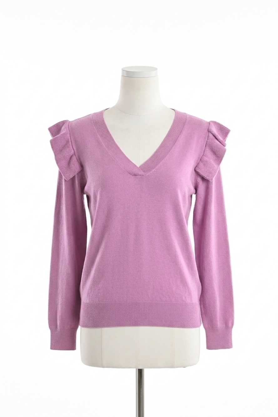 NEW MOLLY BRACKEN lavanda v-neck jumper sweater in mauve